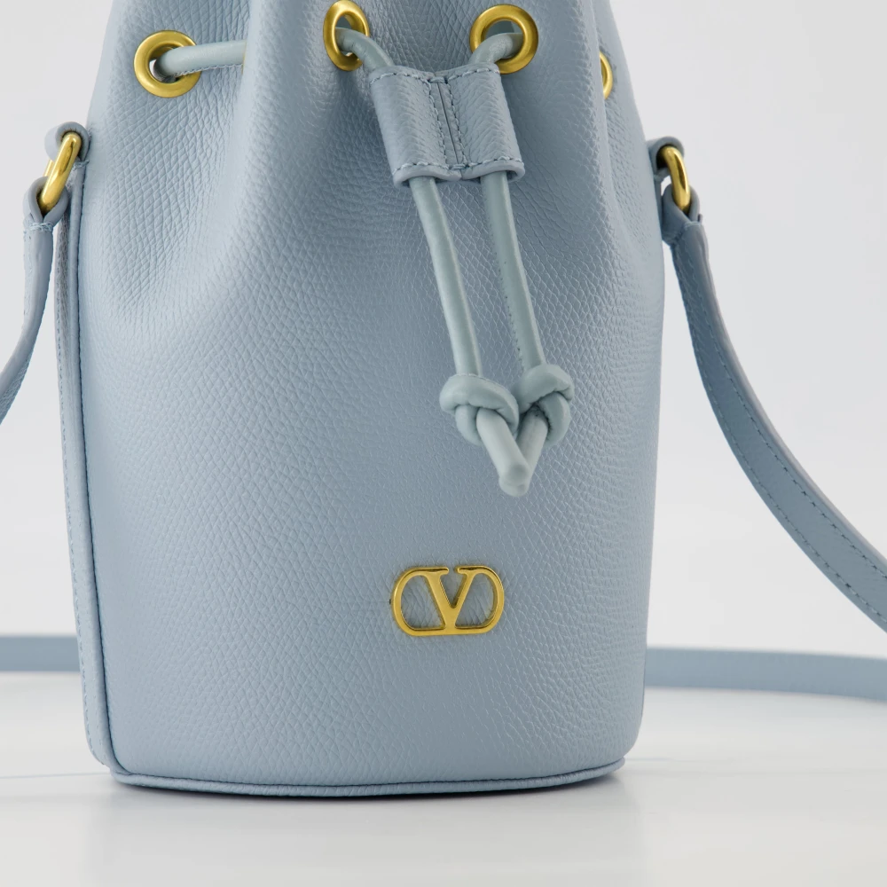 Valentino Garavani Blauwe VLogo Mini Bucket Tas Blue Dames