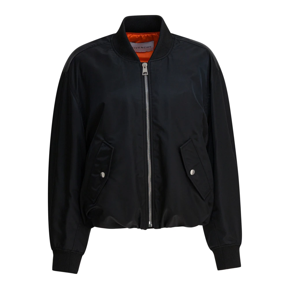 Givenchy Women's Black Cropped Cocoon Bomber
