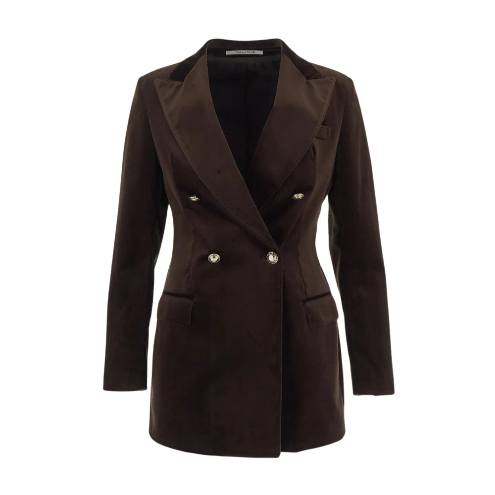 Tagliatore Fluwelen jas Brown Dames