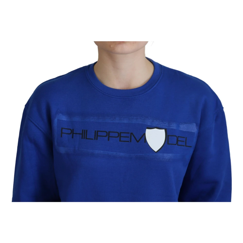 Philippe Model Blauw Bedrukte Trui met Lange Mouwen Blue Dames