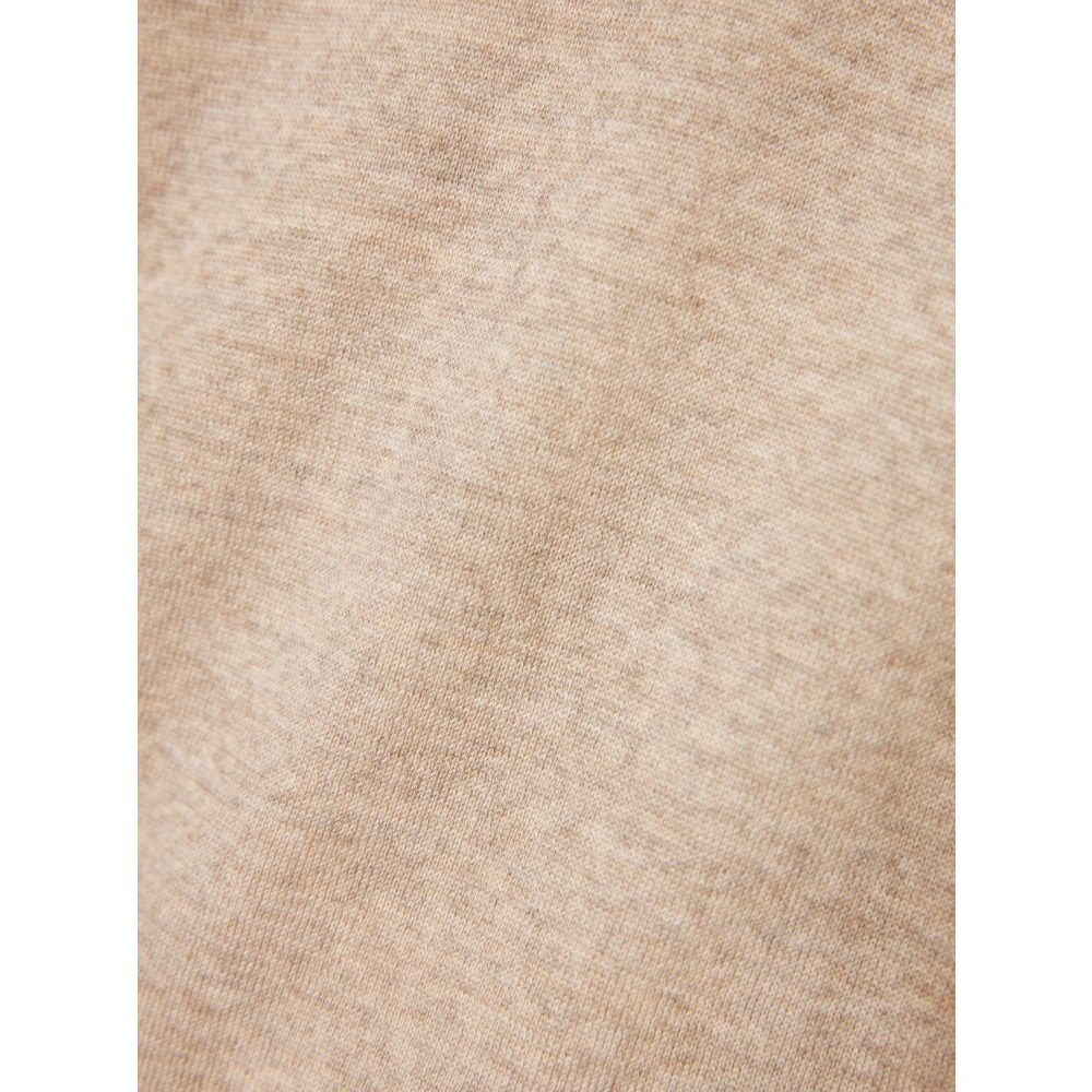 Gran Sasso Wollen Half-Zip Gebreide Kleding Gemaakt in Italië Beige Heren