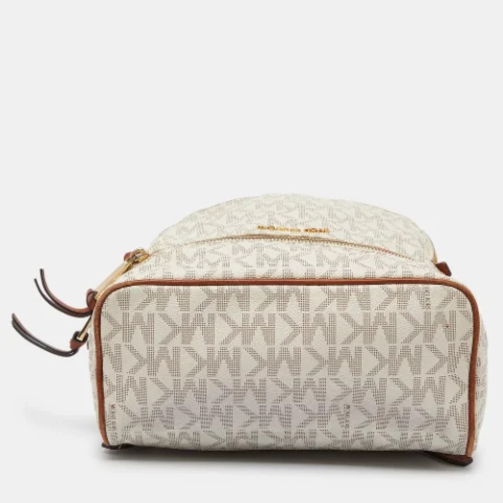 Michael Kors Pre-owned Coated canvas backpacks White Dames