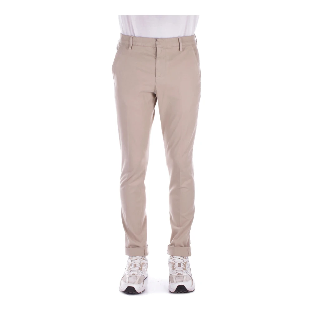 Dondup Beige Byxor med Logga Dragkedja Beige, Herr