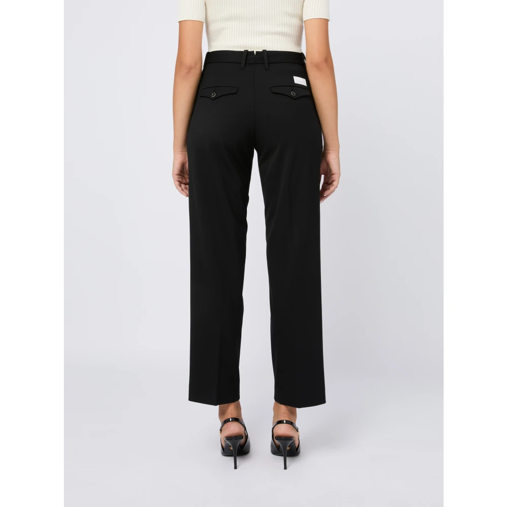 Nine In The Morning Stretch wollen broek in zwart Black Dames