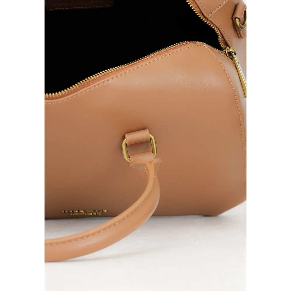 Marc Ellis Bruine minimalistische schoudertas met gouden details Brown Dames