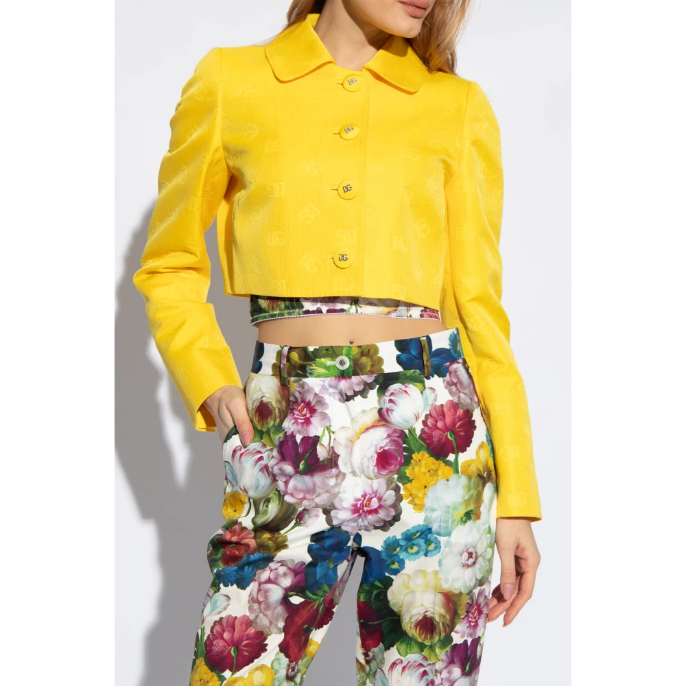 Dolce & Gabbana Geknipte blazer Yellow Dames