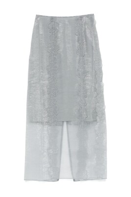 grey-floral-organza-pencil-skirt