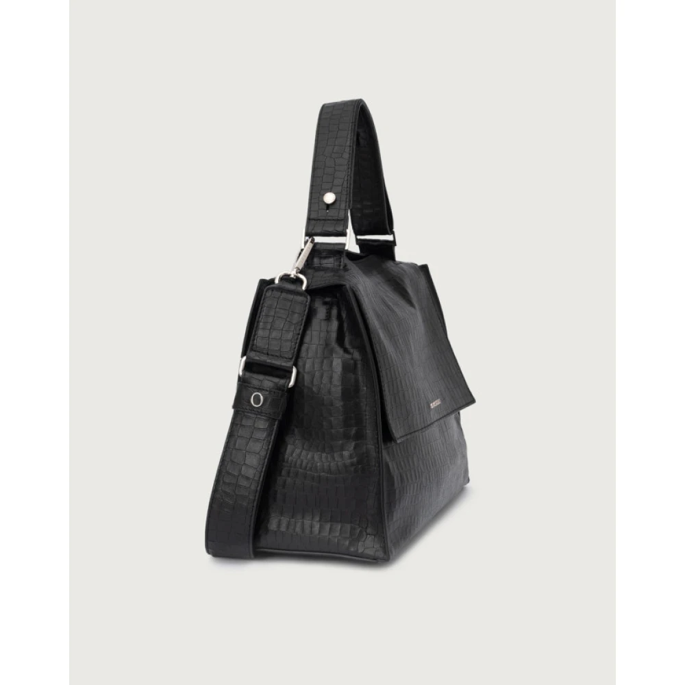 Orciani Middelgrote Sveva Cocco Schoudertas Black Dames
