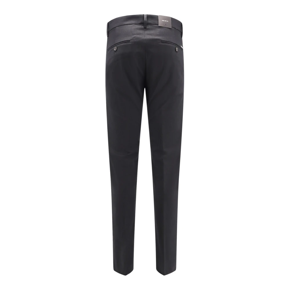 Dsquared2 Stijlvolle Fit Broek met Metalen Logo Black Heren
