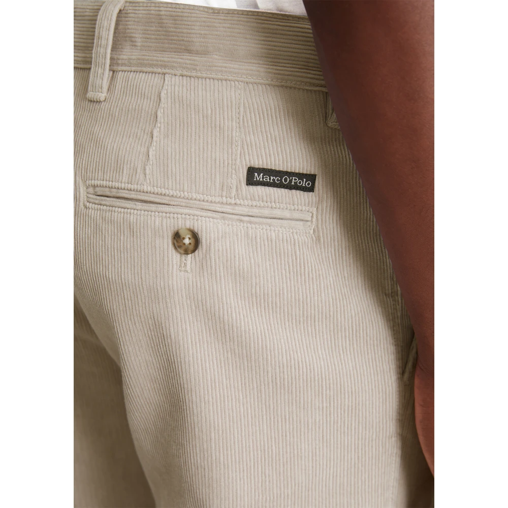 Marc O'Polo Corduroy broek model Osby plooien toelopend Gray Heren