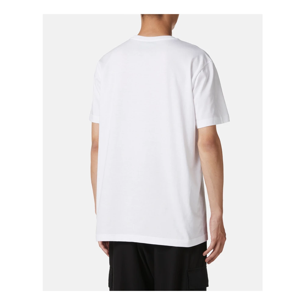 Iceberg Klassiek regular fit wit T-shirt van katoenen jersey met Tom-print op de voorkant White Heren