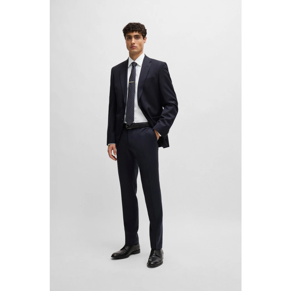 Hugo Boss Elegante Slim-fit Broek Blue Heren
