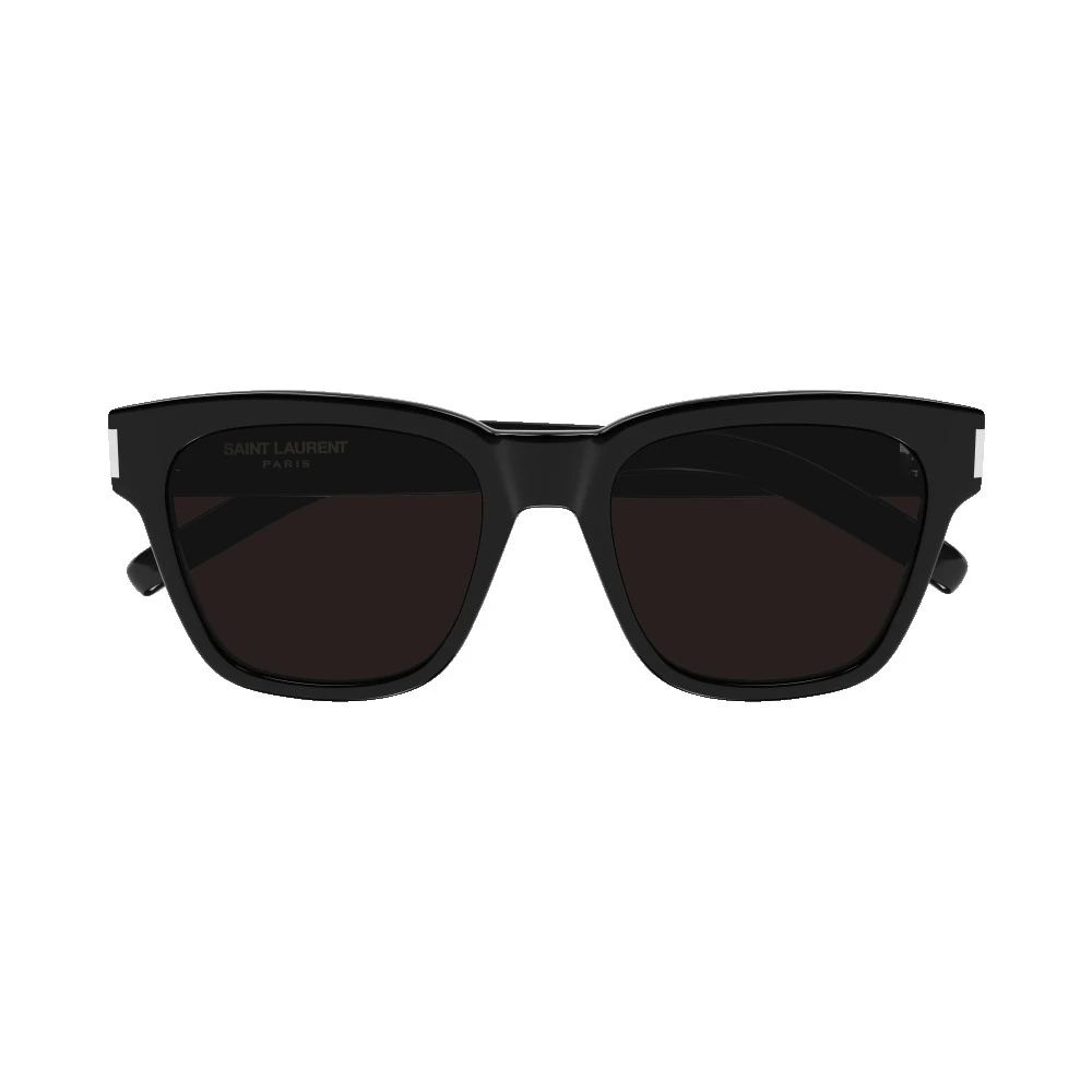 Saint Laurent Fyrkantiga solglasögon med lasergraverad logotyp Black, Herr