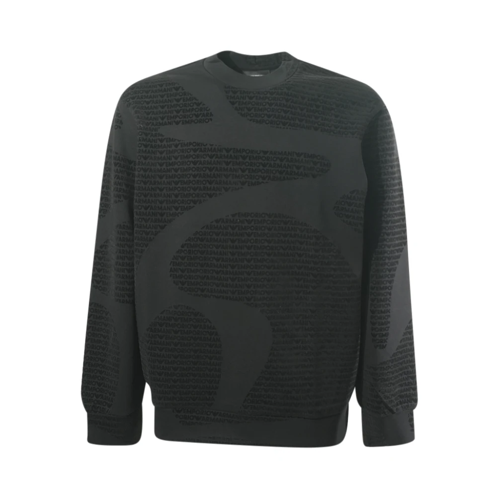 Emporio Armani Homme Noir Sweatshirts Et Sweats À Capuche, Taille: L Monogram Sweat-Shirt