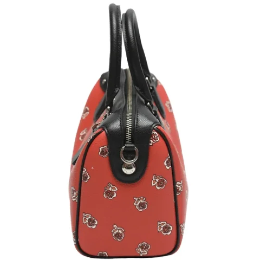 Coach Pre-owned Leather handbags Red Dames