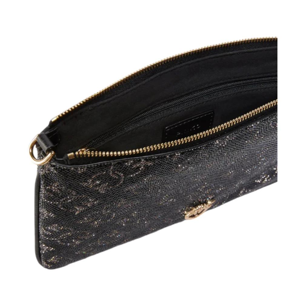 pinko Stijlvolle Leren Tas Black Dames