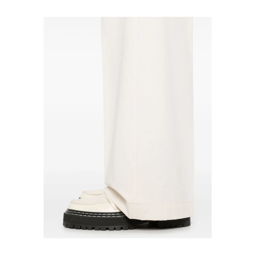 Semicouture Natuurlijke broek met verborgen sluiting Beige Dames