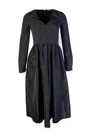 Black Long Dress with V Neck
