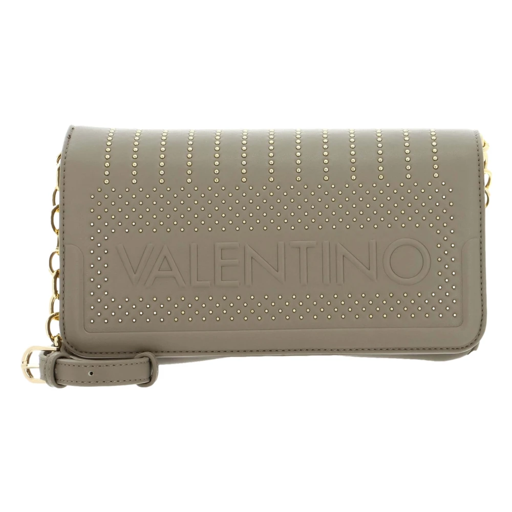 Valentino by Mario Valentino Beige Schoudertas met Ketting en Rits Beige Dames