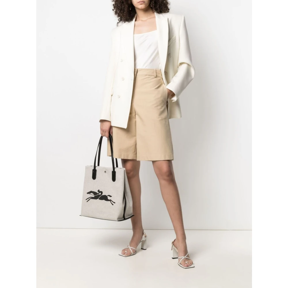 Longchamp Essential Toile Tas White Dames