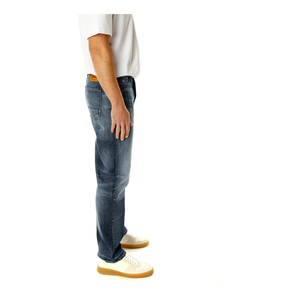 Denham Relaxed Fit Mid Waist Jeans Blue Heren