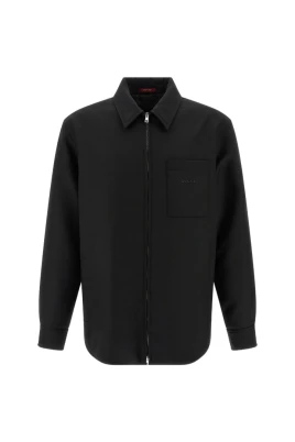 Wool Twill Zip Overshirt