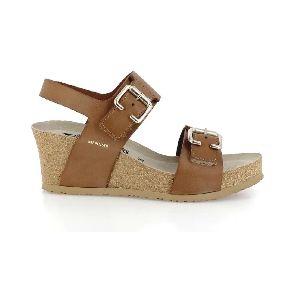 Mephisto Brown Wedges, Female, 4 Uk, Lissandra Sandals