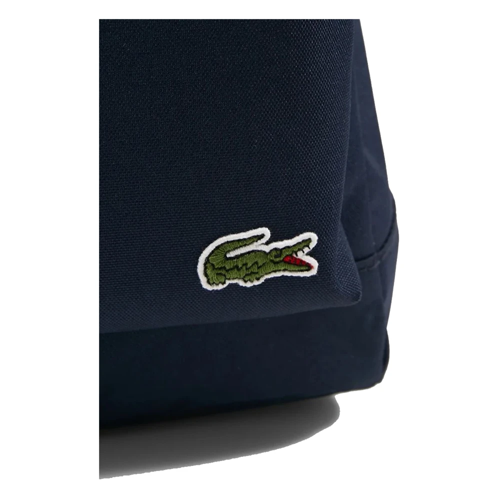 Lacoste Rugzak in effen kleur met krokodillenlogo Blue Heren