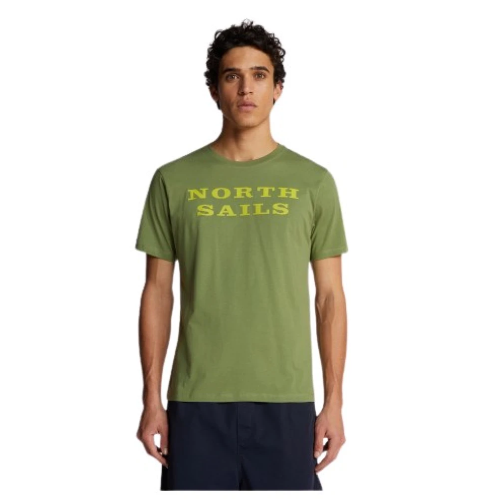 North Sails Organisch T-shirt met ronde hals en korte mouwen Green Heren