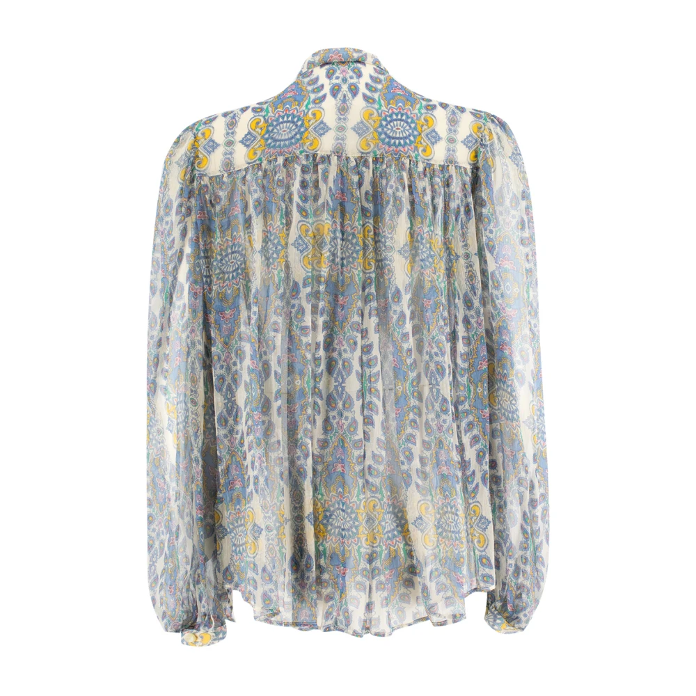 ETRO Zijden Voile Paisley Print Blouse Multicolor Dames