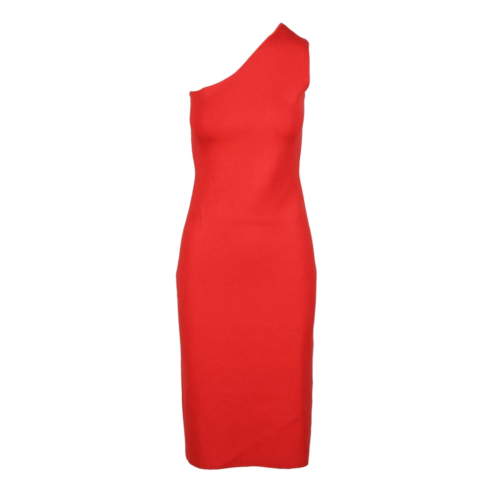 SPORTMAX Damesjurk in Viscose Polyester Mix Red Dames