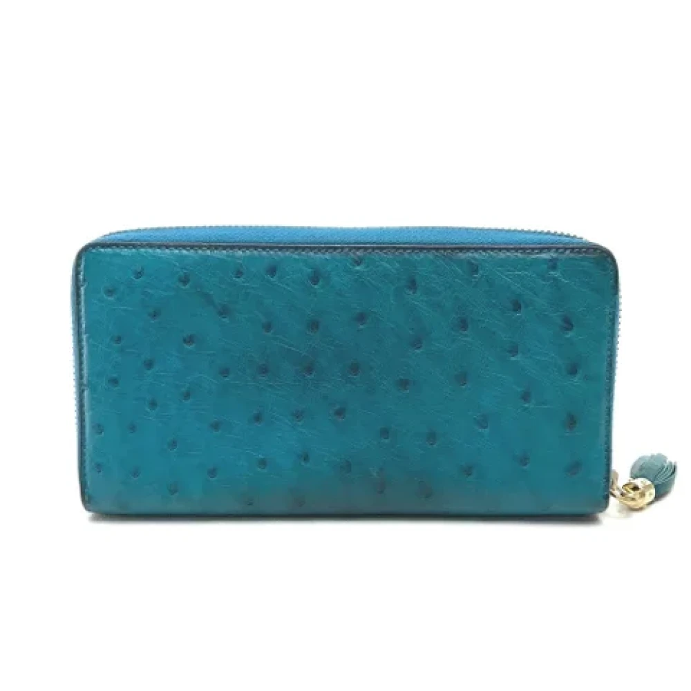 Gucci Vintage Pre-owned Leather wallets Blue Dames