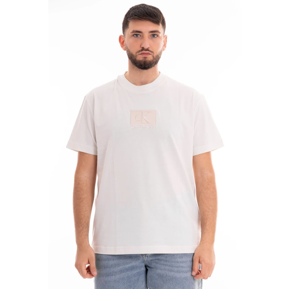 Calvin Klein Jeans Geborduurde Patch T-shirt White Heren