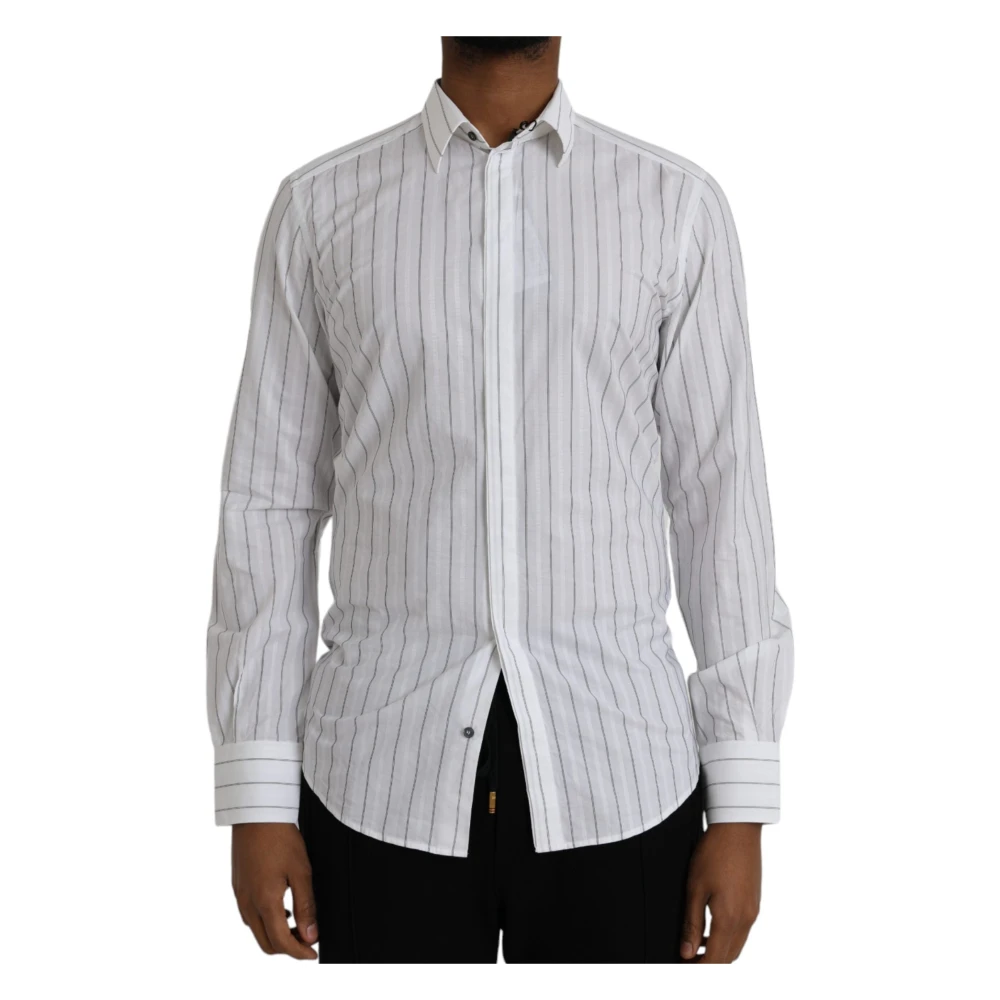 Dolce & Gabbana Men's Black Casual Shirts, M, Gold Dress Shirt