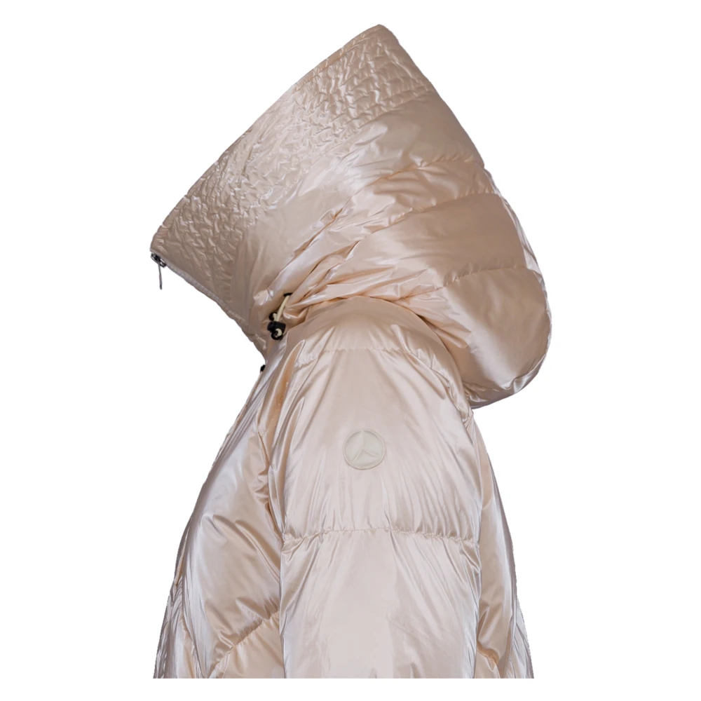 People of Shibuya Heldere Technische Parka met Capuchon Beige Dames