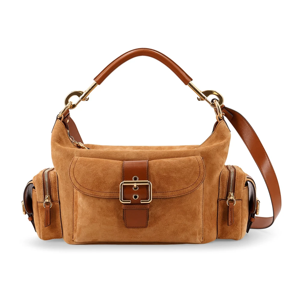Chloé Leren Camera Schoudertas Brown Dames
