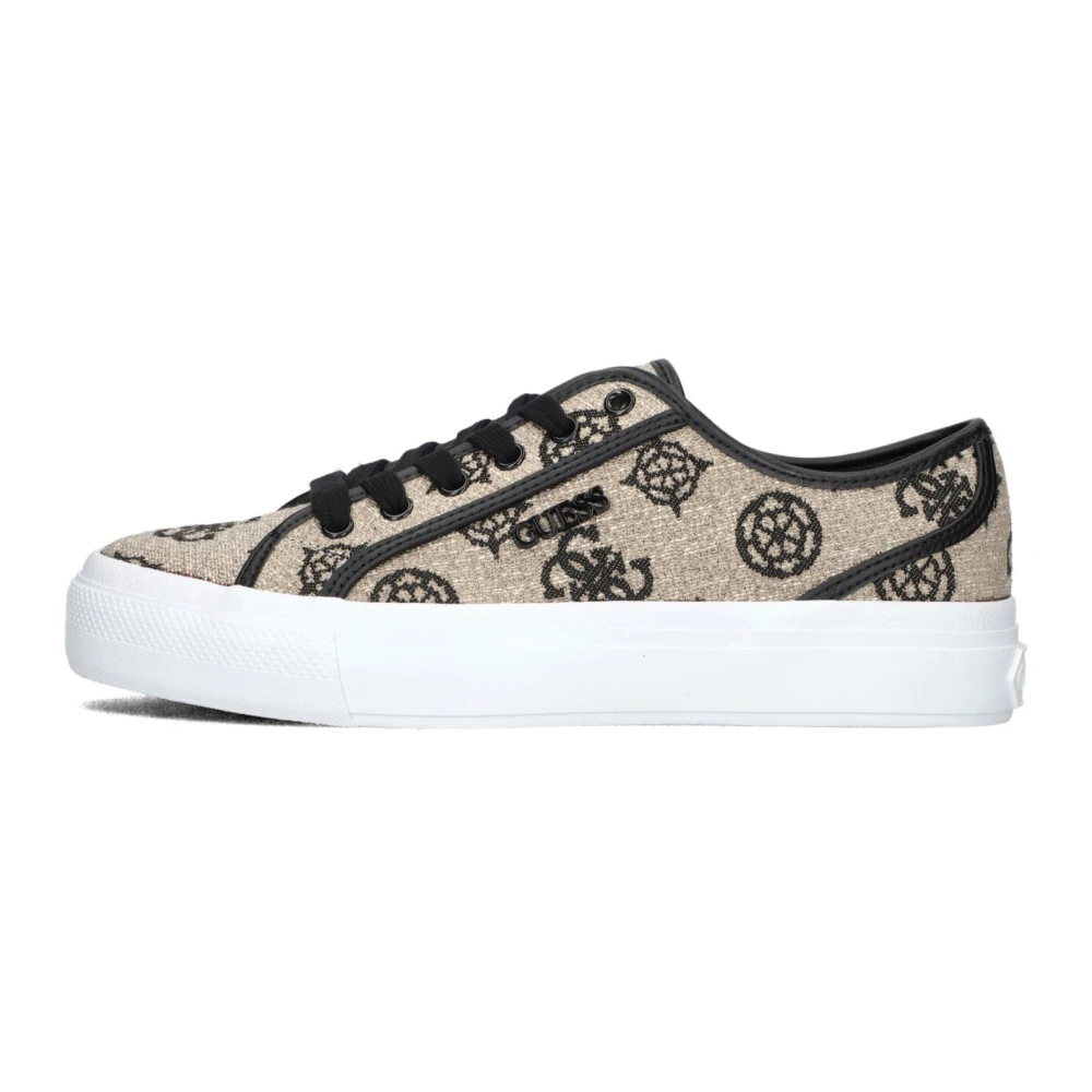 Guess Women's Beige Jelexa Black Trainers For - Sneakers - 7 Uk - Shoes