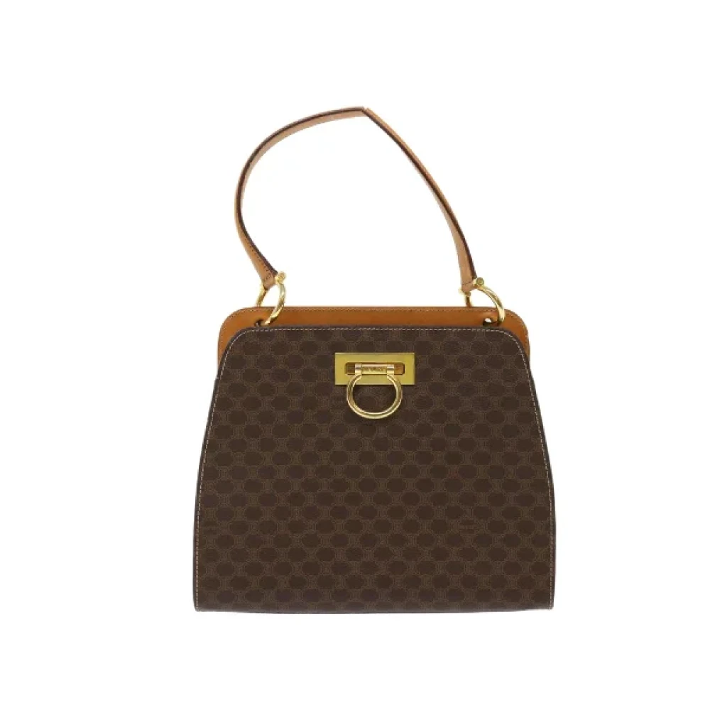 Celine Vintage Pre-owned Leather handbags Brown Dames