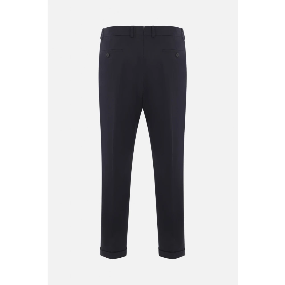Caruso Blauwe Regular-Fit Broek Blue Heren