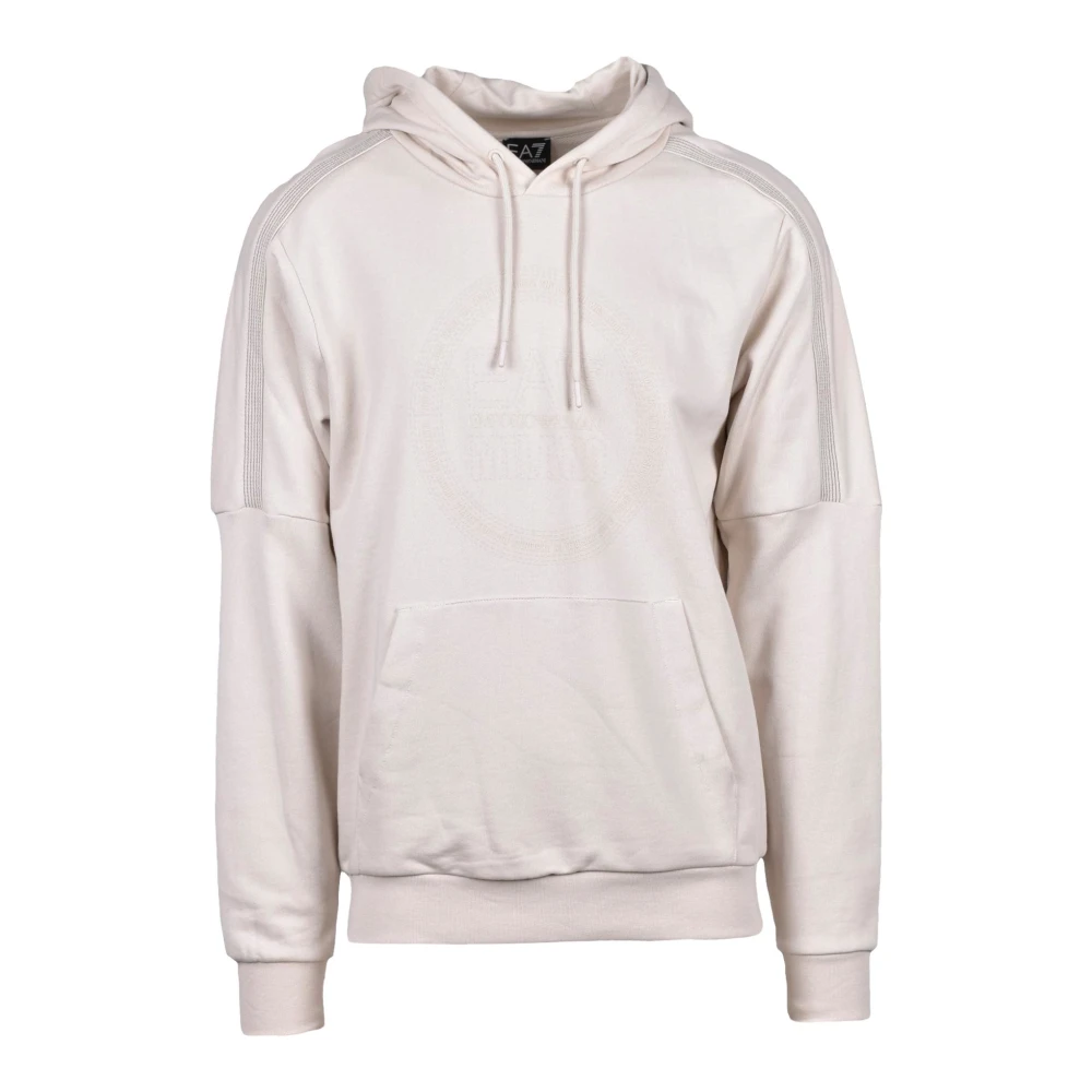 Emporio Armani EA7 Katoenen Sweatshirt met Stijl Beige Heren