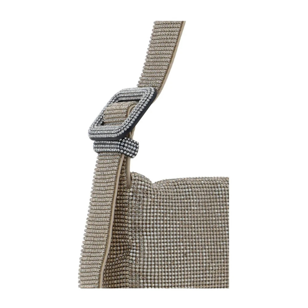 Benedetta Bruzziches Schoudertas met kristalversiering en satijnen interieur Gray Dames