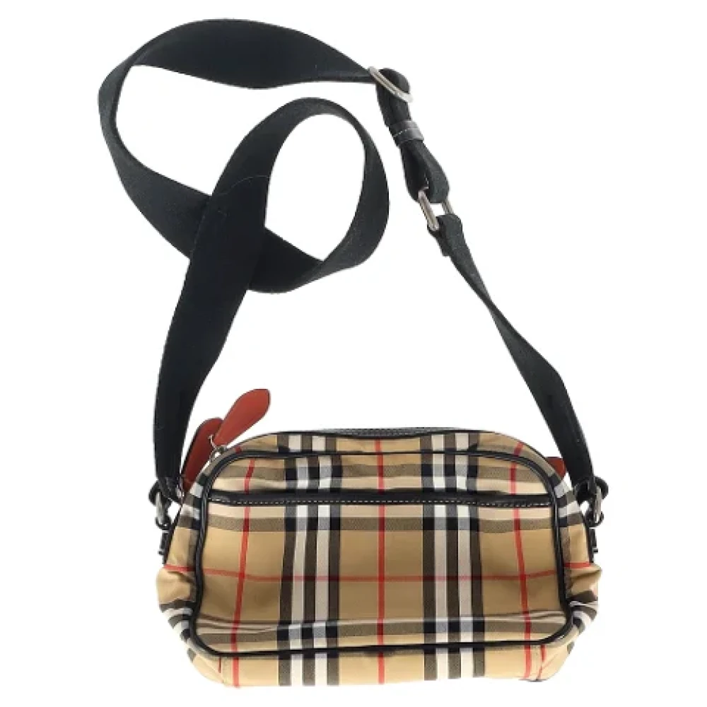 Burberry Vintage Pre-owned Canvas crossbody-bags Beige Dames