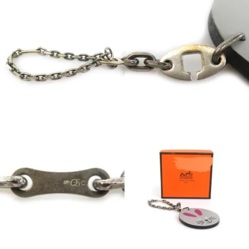 Hermès Vintage Pre-owned Fabric key-holders Gray Dames