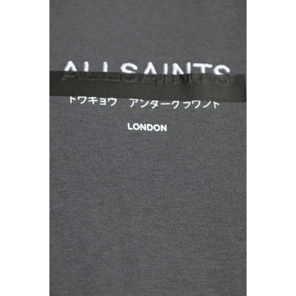 AllSaints Redact Oversize T-shirt Gray Heren