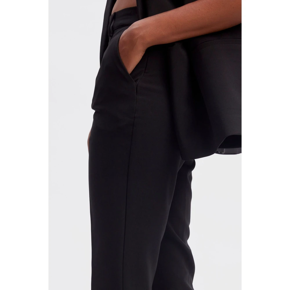 Gestuz Wijde Broek Hoge Taille Pasvorm Black Dames