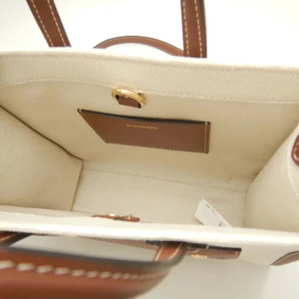 Burberry Vintage Pre-owned Leather totes Beige Dames