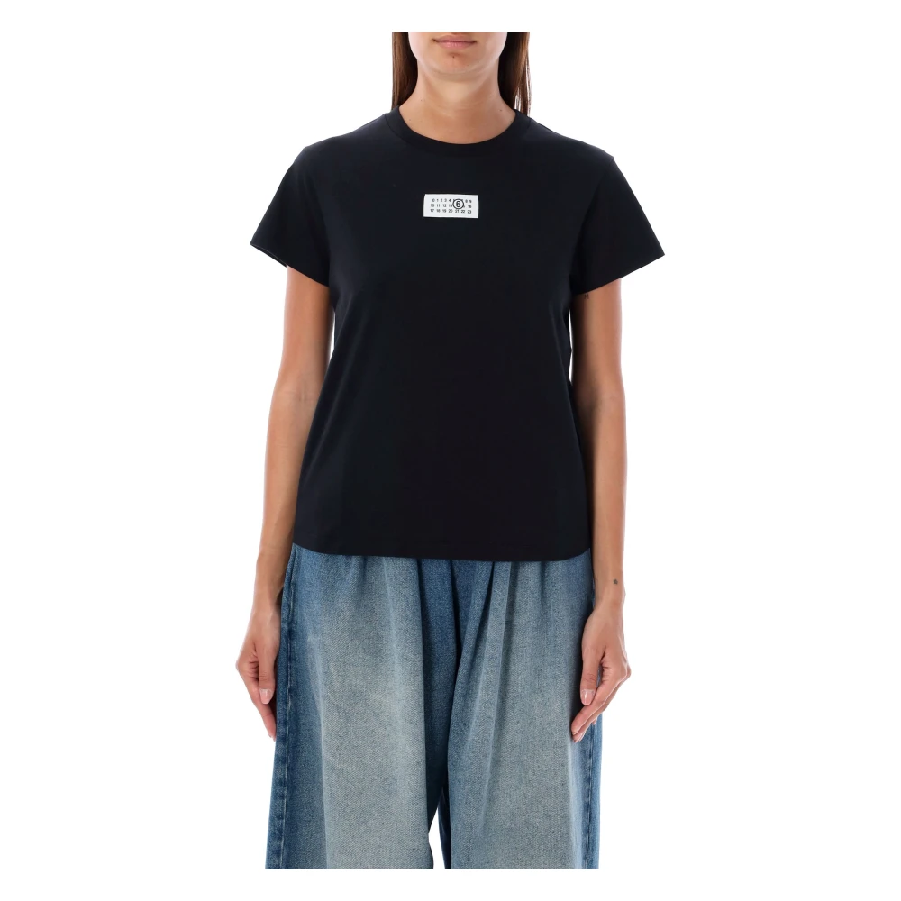 MM6 Maison Margiela Etiquette T-Shirt Black Dames