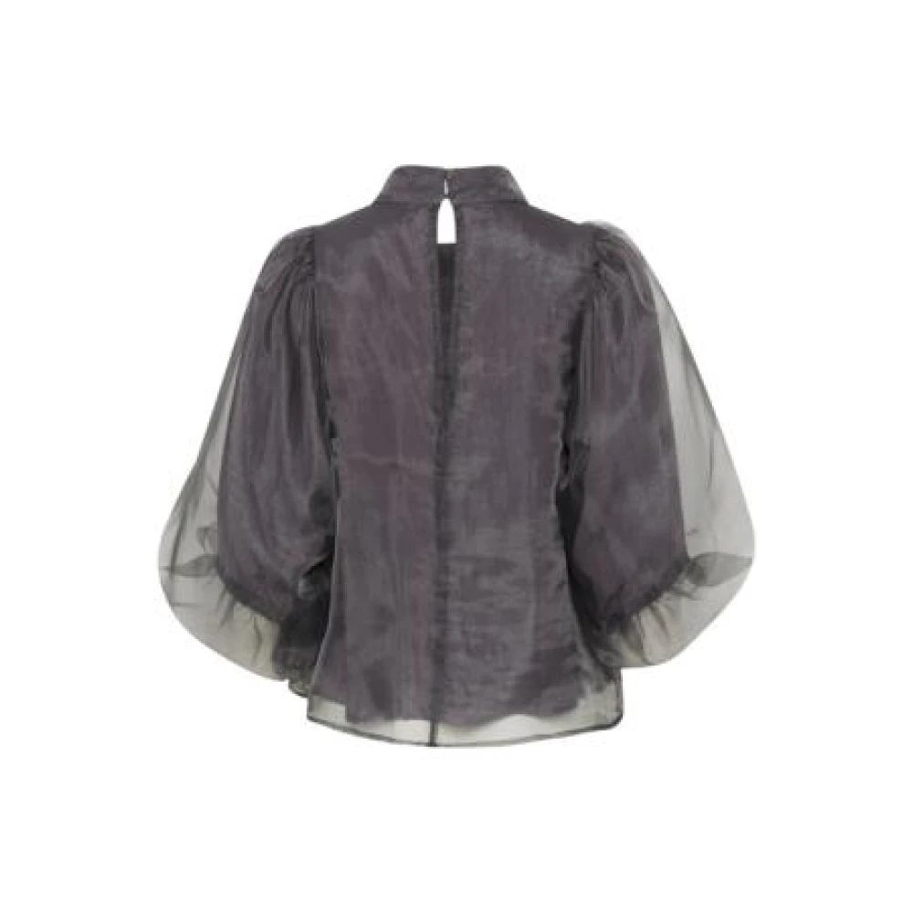 Soaked in Luxury Chaya Blouse Gray Dames
