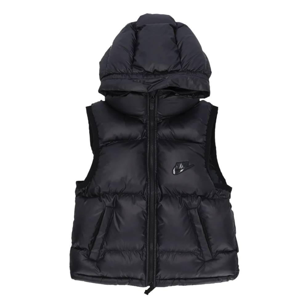 Nike Men's Black Waistcoats, Xs, Heavyweight Synthetic Fill Hoodie Vest