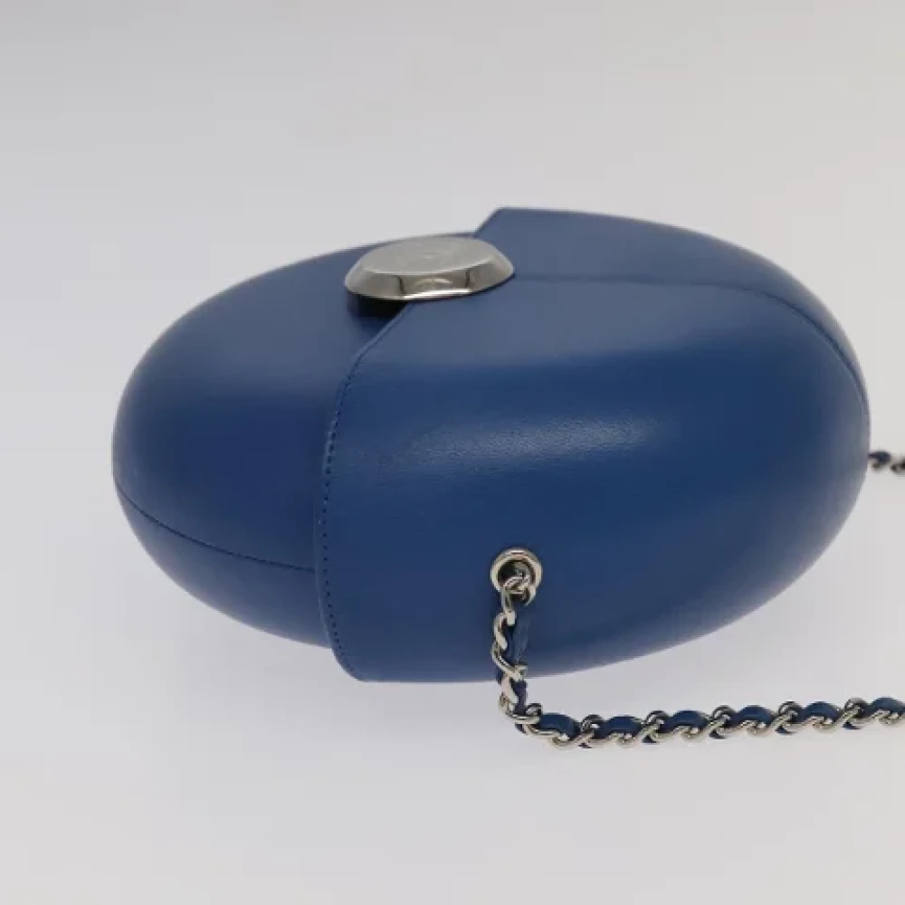 Chanel Vintage Pre-owned Leather shoulder-bags Blue Dames